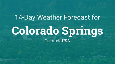 colorado springs 5 day forecast.